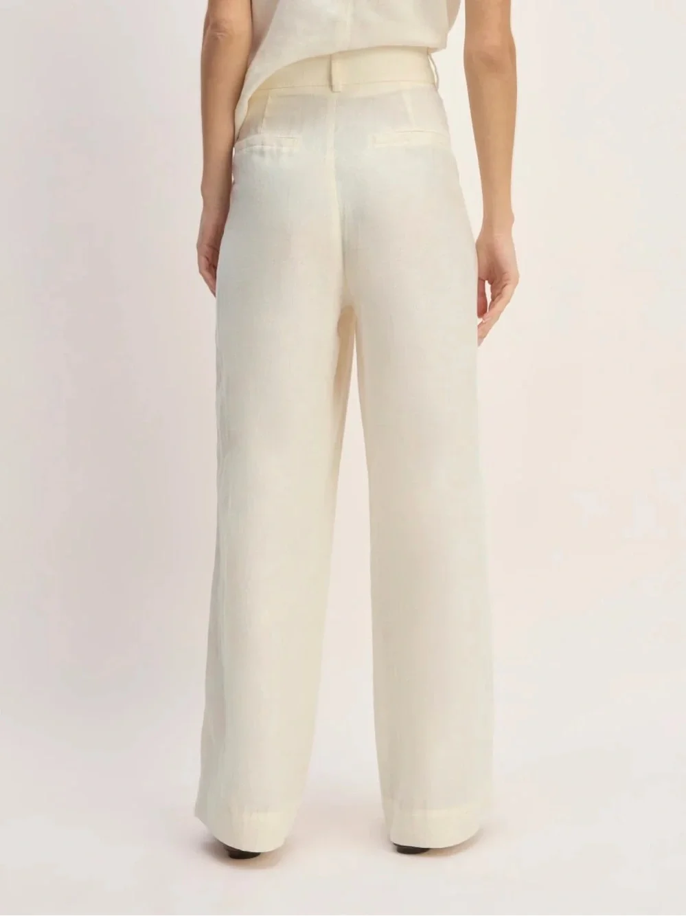 NWT Everlane The Linen Way-High Drape Pant in Bone size 12 discontinued